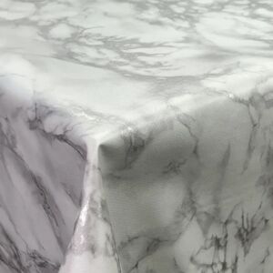 Terrys Fabrics Embossed Marble PVC Fabric Silver