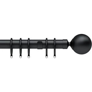 Terrys Fabrics 28mm Nikola Ball Metal Curtain Pole Black