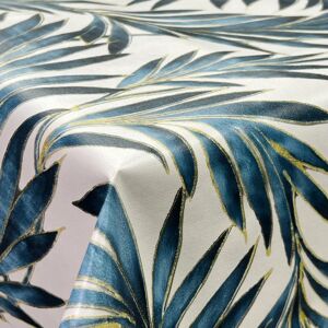 Terrys Fabrics Embossed Palm PVC Fabric Navy