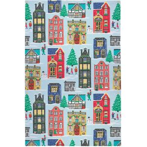 Ulster Weavers Christmas Houses Tea Towel Blue