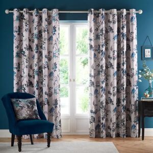 Terrys Fabrics Appletree Windsford Ready Made Eyelet Curtains Teal