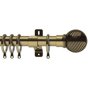 Terrys Fabrics Swish 35mm Curzon Curtain Pole Antique Brass