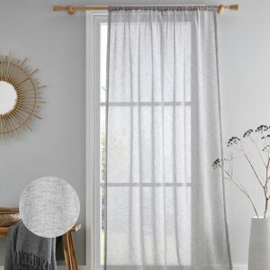 Terrys Fabrics Kayla Ready Made Slot Top Voile Panel Grey