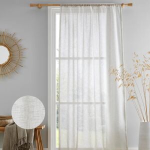 Terrys Fabrics Kayla Ready Made Slot Top Voile Panel Natural