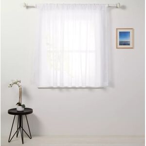 John Lewis Naples Slot Headed Voile Panel - White - Unisex - Size: W300 x Drop 160cm