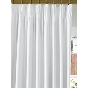 John Lewis Textured Weave Recycled Polyester Pair Blackout/Thermal Lined Pencil Pleat Curtains - White - Unisex - Size: W228 x Drop 228cm