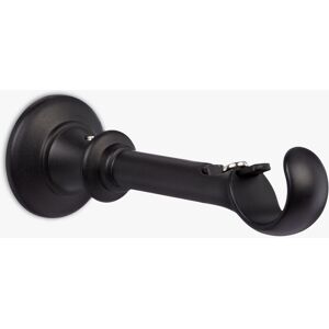 John Lewis Satin Black Traditional Side / Centre Bracket, Dia.28mm - Satin Black - Unisex