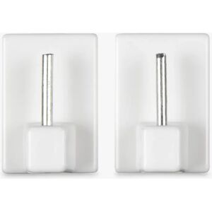 John Lewis Net Rod Stick-On Hooks, Set of 2 - White - Unisex