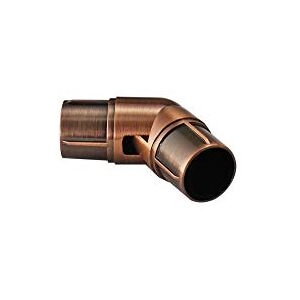 Your Home Online 19mm & 28mm Single Corner Bay Window Curtain Pole Elbow Joint Connector Bracket Rod (Antique Copper, 28mm Diameter Poles)