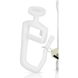 JETOP Curtain Hooks Plastic 100 Curtain Gliders and 10 Curtain Track End Stop Curtain Rail Hooks with 8 mm Head Lockable Curtain Rail Gliders Curtain Rail Slider Hooks for Window Door Shower Curtain