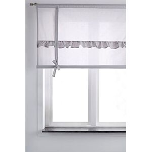 JOTEX Billy Rolled Curtain - Organic Quality, Grey, 120