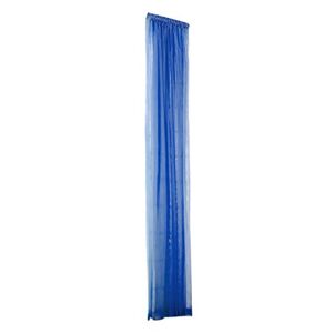 TYUSGH Sheer Curtains 80x200cm Long for Dining Room Top Rod Pocket Voile Solid Color Window Curtains Panels Sheers for Living Room Bedroom (Dark Blue, One Size)