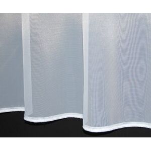 The Textile House Sue. Plain lead weighted voile net curtain. 40 inch drop. Finished in White. Sold by the metre.