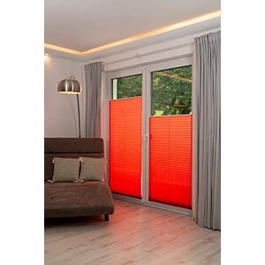 Khome K-home Klemmfix Pleated Blind, red, 70 x 130 cm