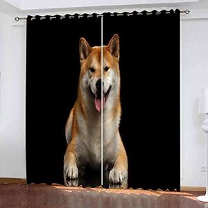 Generic Curtains For Living Room Blackout Curtains 3D Animal Dog Printing Pattern Eyelet Curtains 280(W) X 250(H) Cm Drop Home Bedroom Nursery Decoration Energy Saving Noise Reduce -9P3K-U7I3-8
