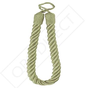 QPC Direct Twisted Cord Simple Plain Modern Thick Rope Curtain Tie Back, 60cm (Sage Green)
