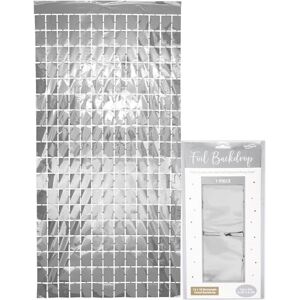 Oaktree UK 667822 Foil Door Curtains, Silver