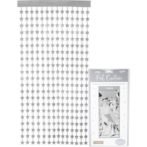 Oaktree UK 667716 Foil Door Curtains, Silver