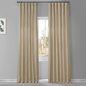 HPD Half Price Drapes French Linen Curtains for Room Decorations Light Filtering 50 X 108 (1 Panel), LN-XS1707-108, Walnut Beige