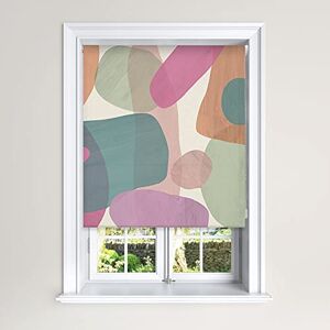 Lister Cartwright Blackout Roller Blinds Windows Child Safety Fitting Included Beautiful Design, (Abstract Pastel, Sample)