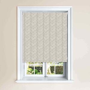 Lister Cartwright Beanstalk Leaf Design Blackout Roller Polyester Windows Blinds Easy Fit Child Safety Cut To Size Fixing Inc, Calico