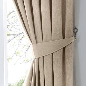 Fusion - Dijon - Pair of Curtain Tiebacks, Natural
