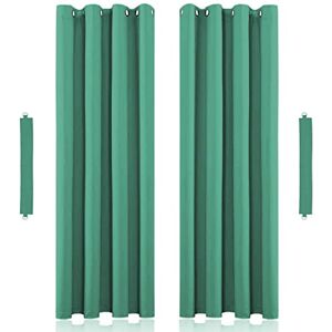 John Aird Eyelet Thermal Energy Saving Blackout Curtains Inc Tie Backs (Teal, 229cm Width x 229cm Drop (90"x 90")