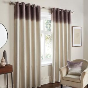 Fusion Brown Curtains W46 x L54 for Living Room, Bedroom, Office, Eyelet, Thermal Curtains, Ring Top, 2 Panels for Home and Window, Ombre Chocolate Strata