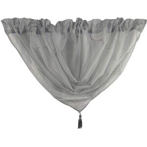 Curtain Swag Silver Voile Tasselled Swag SWAGS Curtain Drape 22X18" 56X45CM