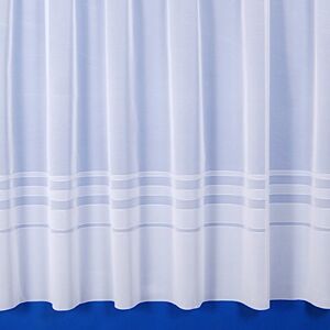 The Textile House Leanne Semi-Plain Net Curtain In White - Sold By The Metre - 36" (91cm) Drop