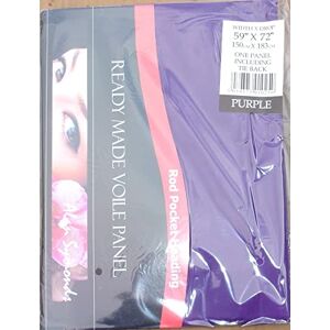 Ideal Textiles Purple Voile Curtain Panel - Slot Top 59 x 72