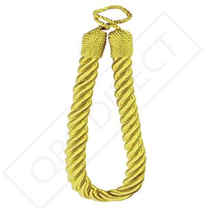 QPC Direct Twisted Cord Simple Plain Modern Thick Rope Curtain Tie Back, 60cm (Lime Green)