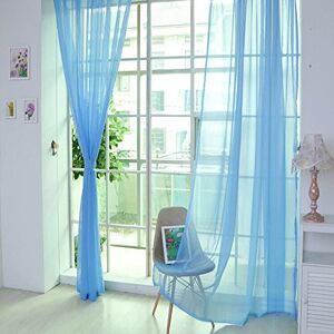 Clode Net Curtains Scarf Color Solid Drape 1 Tulle PCS Panel Door Window Sheer Curtain Home Decor 100x200cm