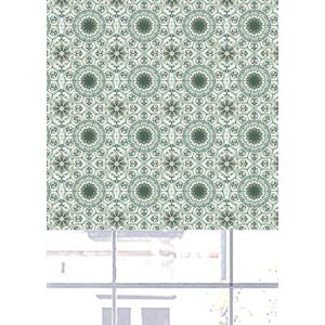 OB OLIVIA BARD Lister Cartwright Jaipur Indian Design Blackout Roller Blinds Windows Blind Child Safety Easy Fit (Green, Sample)