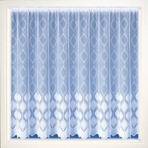 Maple Textiles Marseille White Net Curtains, Lace Curtain, Cut To Width (101cm 40 inch Drop)