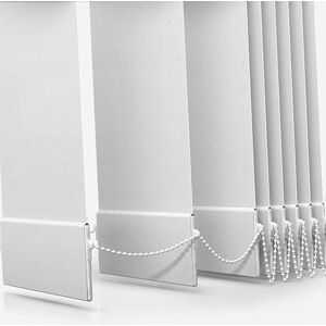 Generic HOMESMART Blackout Replacement Vertical Blind Thermal Slats Louvres MADE TO MEASURE 89mm (3.5") Price Per Slat (White, Up To 4M /157 Inch Length)