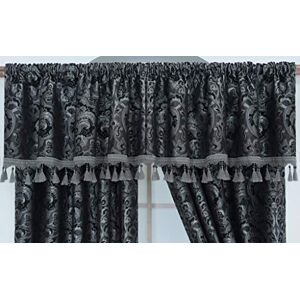 THL Grey Heavy Jacquard Pelmet 180