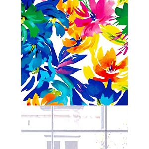 Lister Cartwright Azalea Floral Blackout Roller Blinds Windows Blind Easy Fit Child Safety Included (White, Sample)