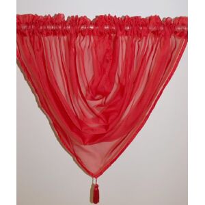 Yorkshire Linen Voile Swag in Red for Rods & Poles