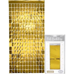 Oaktree UK 667815 Foil Door Curtains, Gold