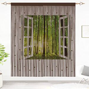 Taiyuhomes Bead String Curtains Door Fly Screen Curtain Beaded Curtain For Doorways Window Decorations Room Divider Single Door Curtain Beads (90x200cm 2PC Coffee)