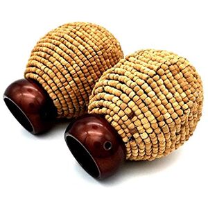 Swish 1 x Pair Finials For 28mm Curtain Pole Beaded Cork Cone Dark Copper Collar Finial