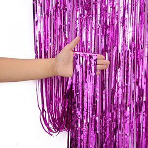 WS UK 2m/2.5m/3m Foil Door Curtain [2m, Hot Pink]