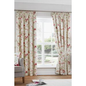 Fusion 'Jeannie' 100% Cotton Light Filtering Pair of Pencil Pleat Curtains