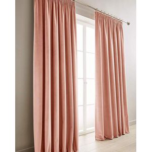 JD Williams Luxury Velour Pencil Pleat Curtains Rose 168 x 137cm