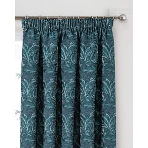 JD Williams Georgia Chenille Pencil Pleat Curtains Teal 165X137