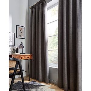 JD Williams Harvard Woven Curtain Grey 117 x 137cm