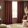 Loft Living Heavy Chenille Velvet Eyelet Curtains brown 137.0 H x 117.0 W cm