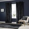 Fairmont Park Heavy Velvet Eyelet Sheer Ready Made Window Curtains gray 228.0 H x 168.0 W cm