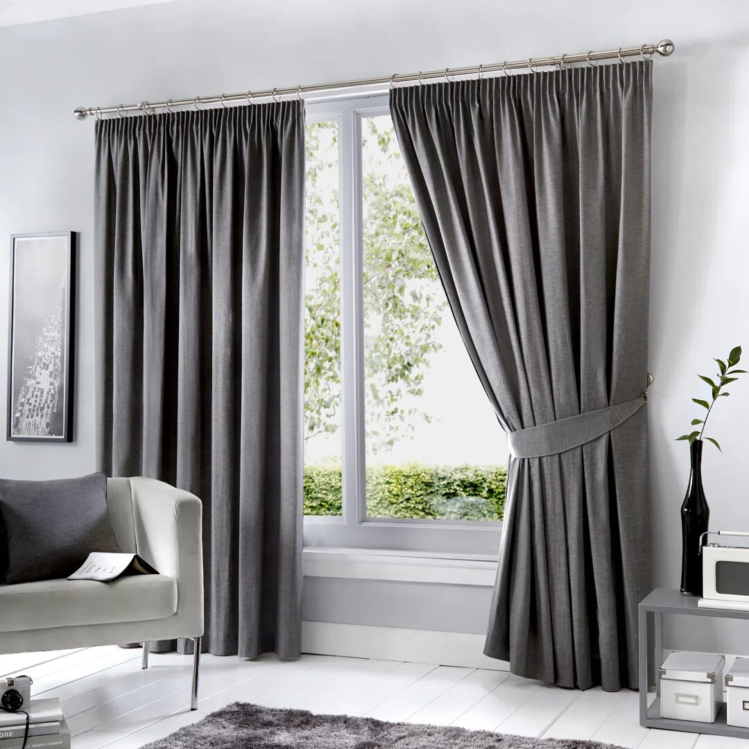 Fusion Room Darkening Thermal Curtains gray 229.0 H cm